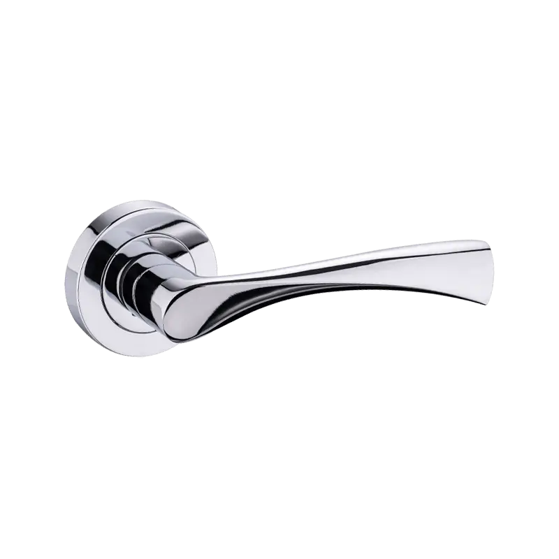 Manetă de aluminiu pe mânerul ușii trandafirului crom polonez